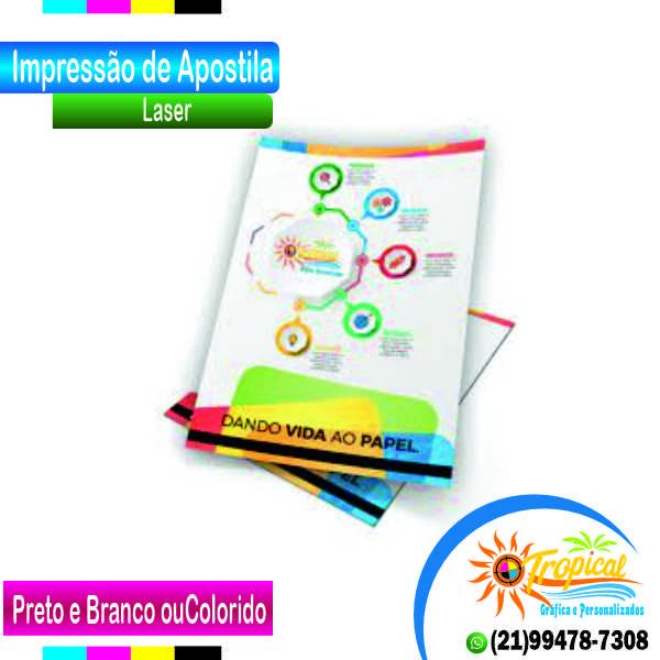 Impressão Digital De Apostila A4 Papel Sulfite 75gr Preto E Branco Ou Colorido Impressão Laser 7490