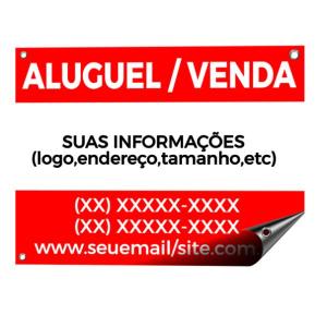 Lona de Aluga-se ou Venda-se Lona 440gr 30x40 4x0 Brilho Tubete ou Ilhós Somente Lona de Aluga-se e vende-se